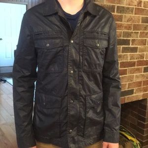 John Varvatos Small coated Cotton Navy Jacket